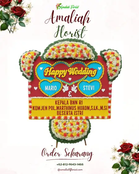 Papan Bunga Pernikahan Karang Waru